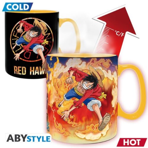 Official AbyStyle ONE PIECE Luffy Ruffy vs Rabo Heat Change Mug