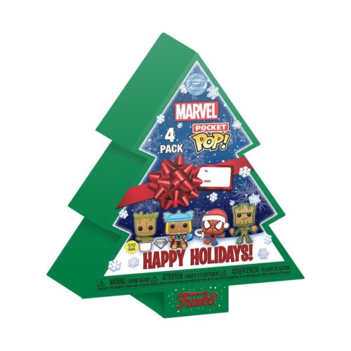Funko Pocket Pop! 4-pack Marvel: Happy Holidays Tree Box